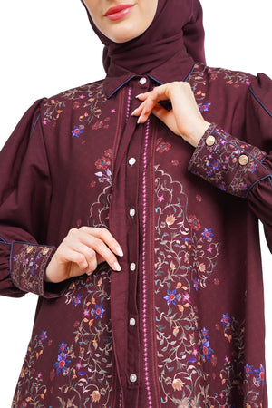 Raudhah Shirt - Maroon