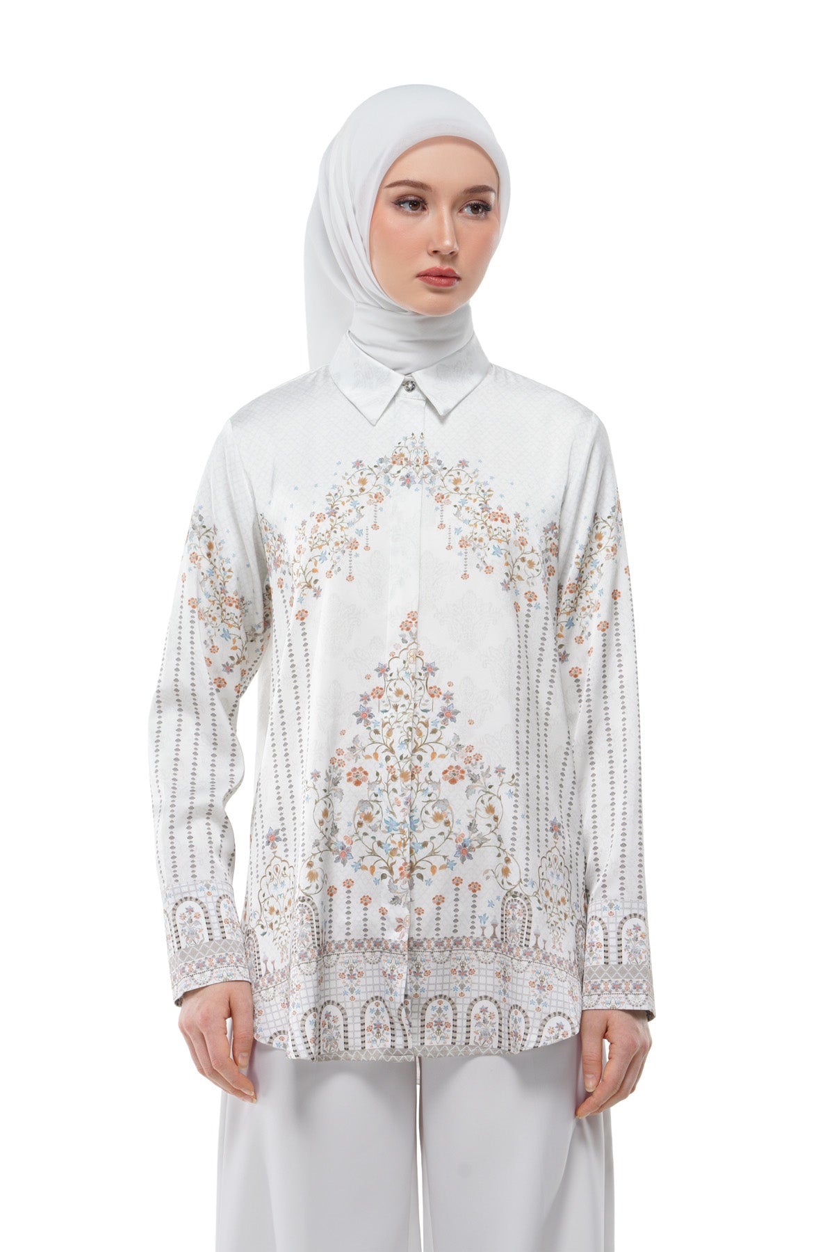 Raudhah Raya Basic Shirt - Ivory