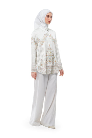 Raudhah Raya Basic Shirt - Ivory