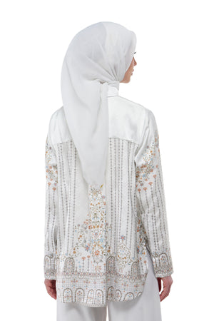 Raudhah Raya Basic Shirt - Ivory
