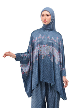 Raudhah Raya Batwing Top - Denim