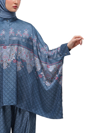 Raudhah Raya Batwing Top - Denim