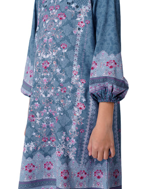Raudhah Raya Kids Dress - Denim
