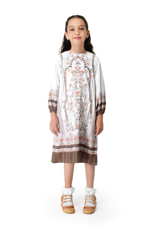 Raudhah Raya Kids Dress - White