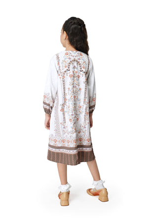 Raudhah Raya Kids Dress - White