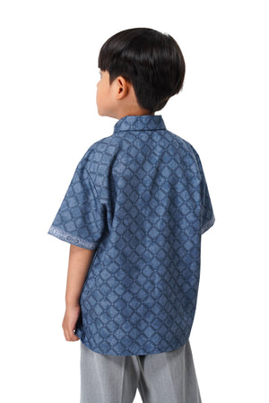 Raudhah Raya Kids Shirt - Denim
