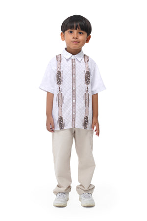 Raudhah Raya Kids Shirt - White