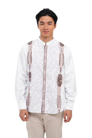 Raudhah Raya Men Long Sleeve Shirt - White