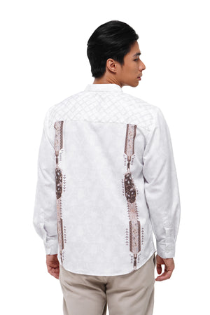 Raudhah Raya Men Long Sleeve Shirt - White