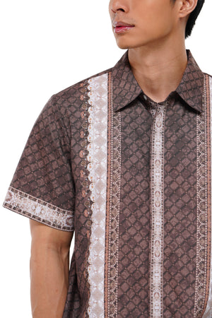 Raudhah Raya Men Shirt - Brown