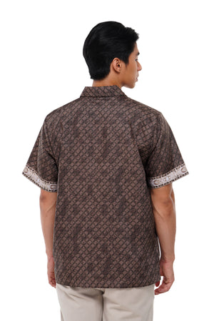 Raudhah Raya Men Shirt - Brown