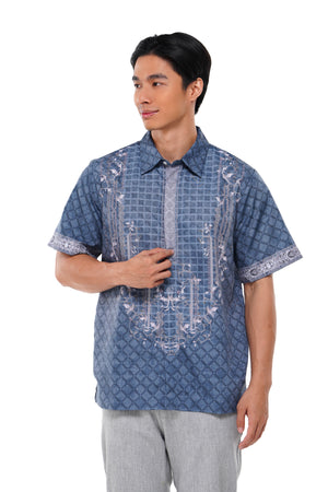 Raudhah Raya Men Shirt - Denim