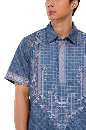 Raudhah Raya Men Shirt - Denim