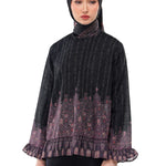 Raudhah Raya Ruffle Blouse - Black