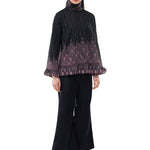 Raudhah Raya Ruffle Blouse - Black