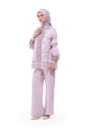 Raudhah Raya Smock Sleeve Shirt - Pink