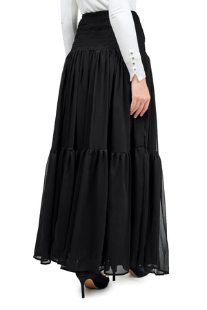 Cessa Tiered Skirt - Black