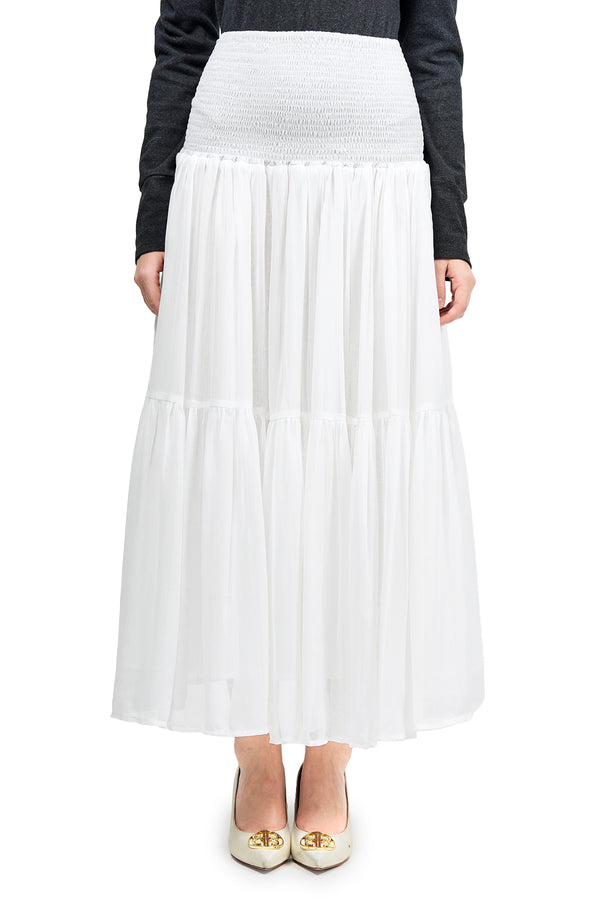 Cessa Tiered Skirt - White - Nada Puspita