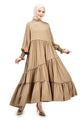 Oriana Tiered Dress - Brown