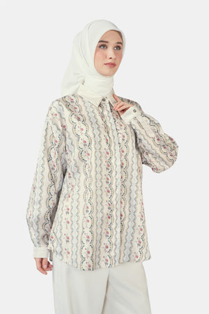 Romantic Eid Basic Shirt - Cream