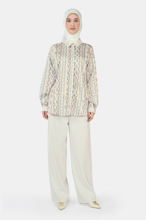 Romantic Eid Basic Shirt - Cream