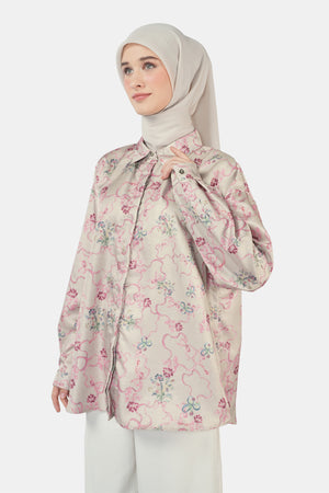Romantic Eid Basic Shirt - Ash Grey