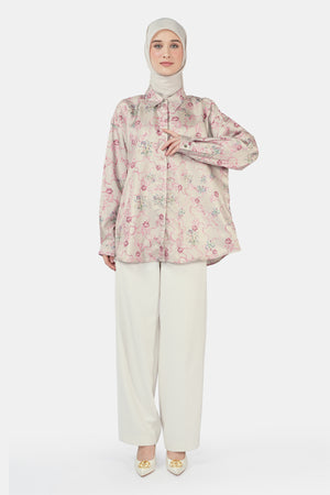 Romantic Eid Basic Shirt - Ash Grey
