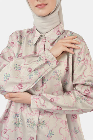 Romantic Eid Basic Shirt - Ash Grey