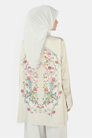 Romantic Eid Blouse - Cream