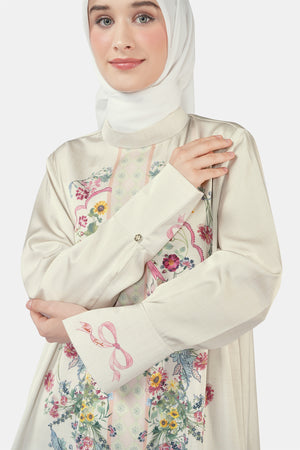 Romantic Eid Blouse - Cream