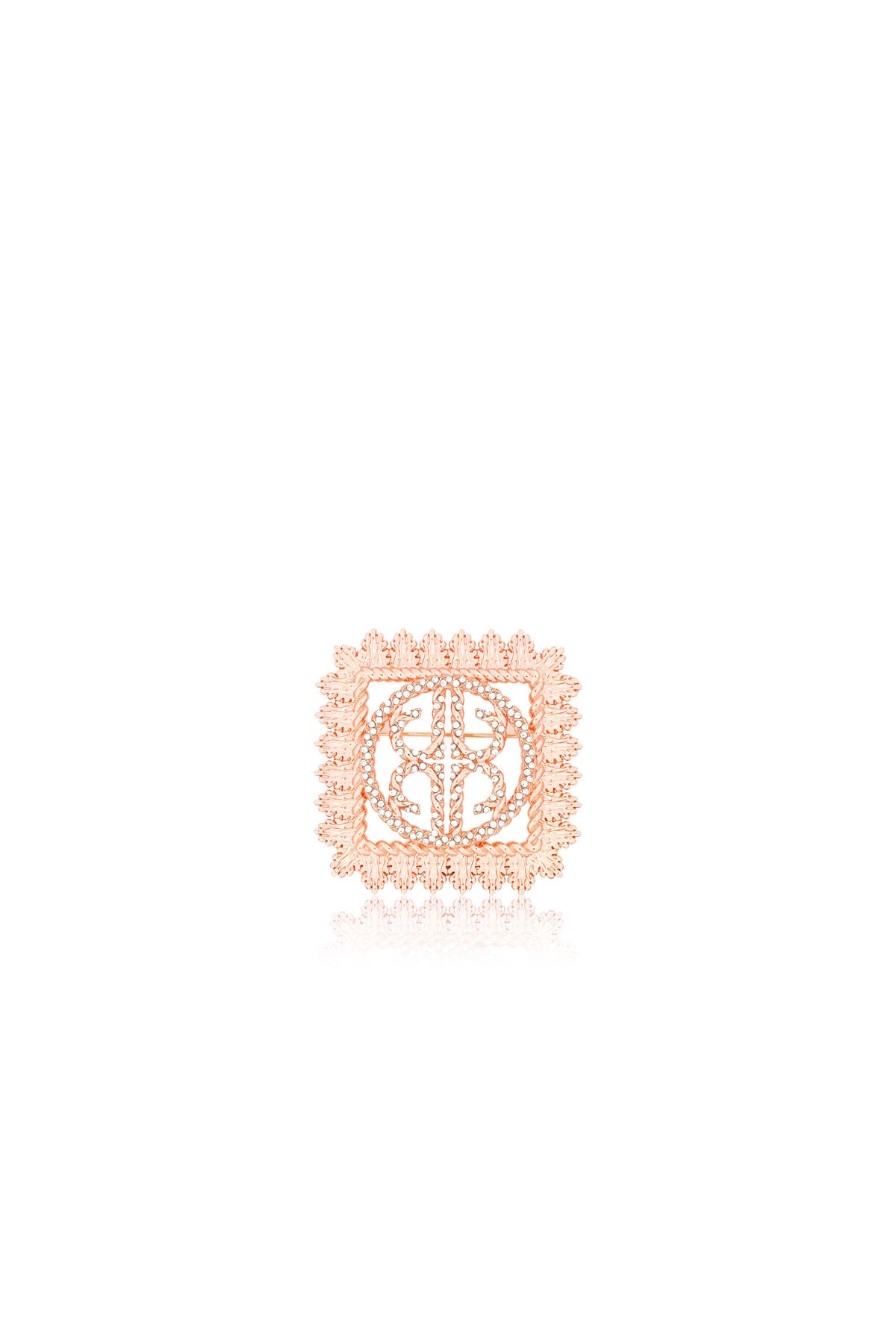 Royal Square Brooch - Rose Gold