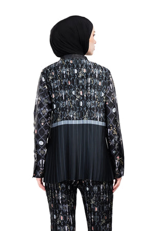 Serenata Pleats Shirt - Black