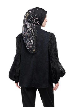Serenata Puffy Blouse - Black