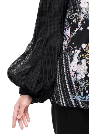 Serenata Puffy Blouse - Black