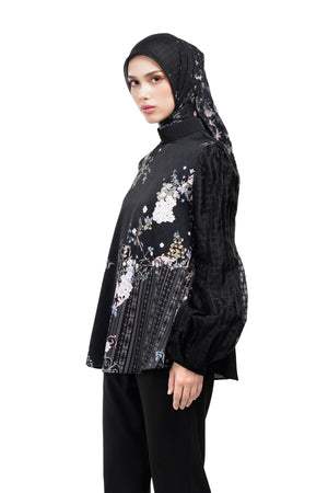 Serenata Puffy Blouse - Black