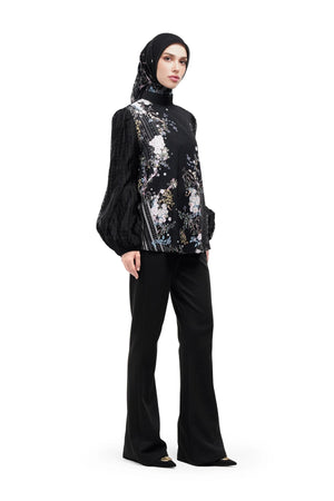 Serenata Puffy Blouse - Black