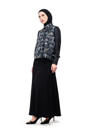 Serenata Ruffle Shirt - Black