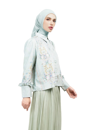 Serenata Ruffle Shirt - Mint
