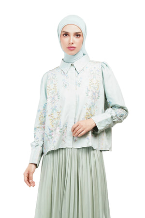 Serenata Ruffle Shirt - Mint