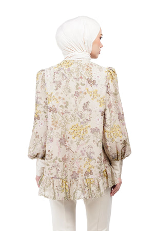 Serenata Tiered Shirt - Cream