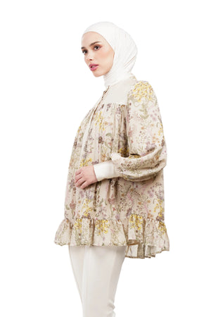 Serenata Tiered Shirt - Cream