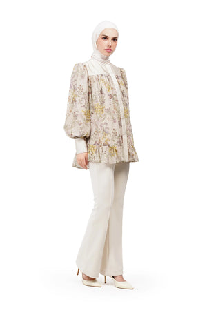 Serenata Tiered Shirt - Cream