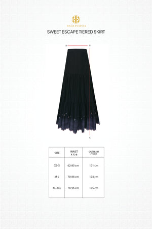 Sweet Escape Tiered Skirt - Black