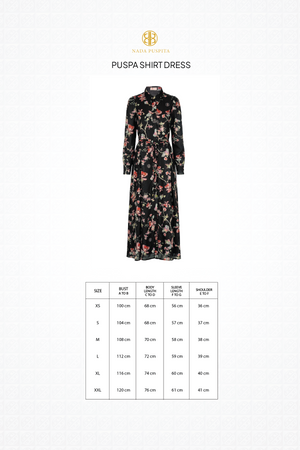 Puspa Shirt Dress - Black