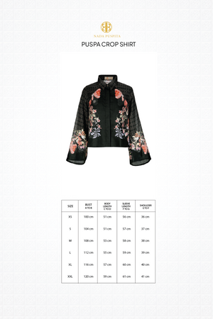 Puspa Crop Shirt - Black