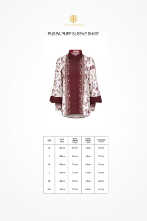 Puspa Puff Sleeve Shirt - Red