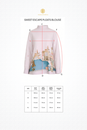 Sweet Escape Pleats Blouse - Pink