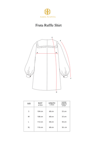 Fruta Ruffle Shirt - Navy