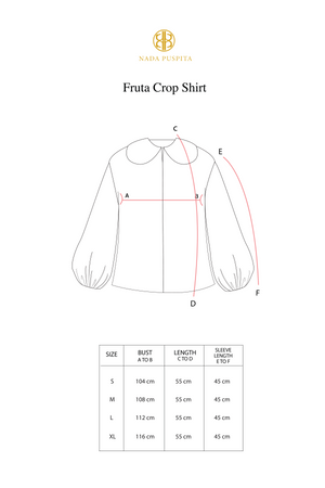 Fruta Crop Shirt - Black