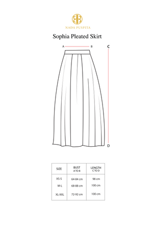 Sophia Pleated Skirt - Navy